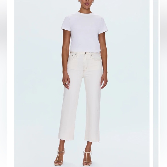 Pistola Cassie crop Straight Jeans in sand vintage size 30